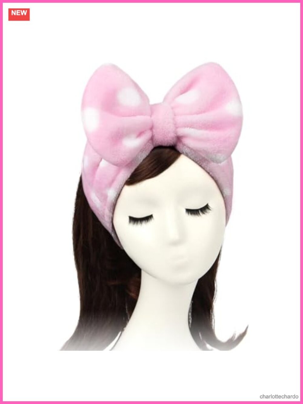Soft Caroset Bowknot Elastic Headband for Makeup and Shower